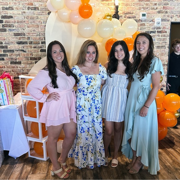 American Eagle outfitters smocked mini dress with a crisscross back. Size small. - Picture 12 of 12